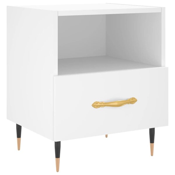 vidaXL Table de chevet blanc 40x35x47 5 cm bois d’ingénierie