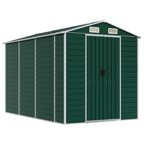 vidaXL Abri de jardin vert 191x300x198 cm acier galvanisé