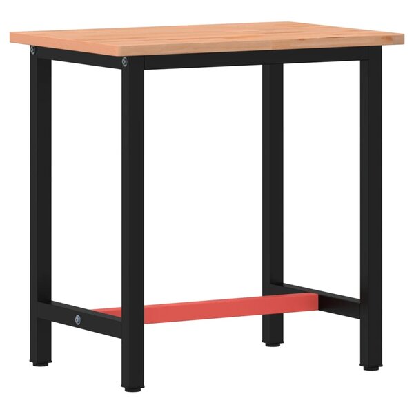 vidaXL Établi 80x55x81 5 cm bois massif de hêtre et métal
