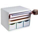 Module De Classement Storebox 6 Tiroirs Black Office - Blanc/arlequin - Exacompta