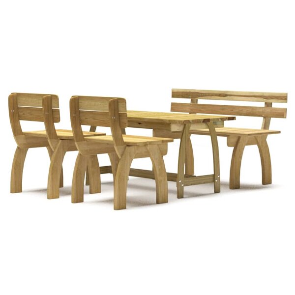 vidaXL Ensemble à manger de jardin 4 Pièces Bois de pin imprégné