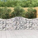 vidaXL Paniers à gabions arqués 50 Pièces 200x30x80/100 cm Fer galvanisé