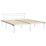 vidaXL Cadre de lit Blanc Métal 180x200 cm