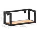vidaXL Étagères murales 2 Pièces 40 cm Bois de manguier brut