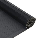 vidaXL Tapis rectangulaire noir 70x100 cm bambou