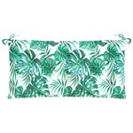 vidaXL Coussins de banc de jardin lot de 2 motif de feuilles