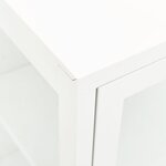 vidaXL Buffet Blanc 105x35x70 cm Acier et verre