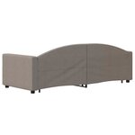 vidaXL Lit de jour avec gigogne et tiroirs taupe 80x200 cm tissu