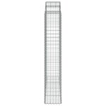 vidaXL Paniers à gabions arqués 2 Pièces 200x50x220/240 cm Fer galvanisé