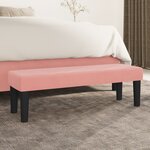 vidaXL Banc Rose 100x30x30 cm Velours