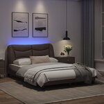 vidaXL Cadre de lit avec tête de lit Marron 140x190 cm Similicuir