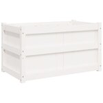 vidaXL Jardinière blanc 90x50x50 cm bois de pin massif