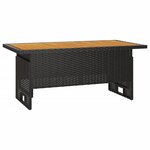vidaXL Salon de jardin 2 Pièces avec coussins Noir Résine tressée