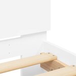vidaXL Cadre de lit avec tête de lit et lumières LED blanc 100x200 cm