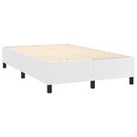 vidaXL Sommier à lattes de lit avec matelas Blanc 120x200cm Similicuir
