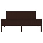 vidaXL Cadre de lit Marron foncé Bois de pin massif 180x200 cm