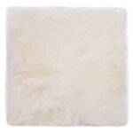 vidaXL Coussins de chaise 2 Pièces Blanc 40x40cm Peau de mouton véritable