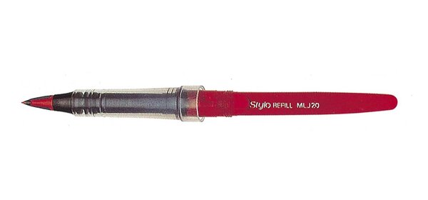 Recharge Pour feutre Plume MLJ20 Rouge x 12 PENTEL