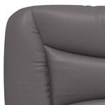 vidaXL Cadre de lit avec tête de lit Gris 120x200 cm Similicuir