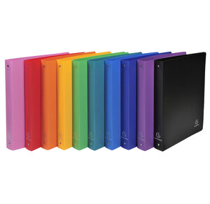 Lot de 10 classeurs polypropylène 7/10eme A4+ 30mm Dos 40mm OPAQUE Couleurs assorties- Exacompta