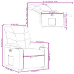 vidaXL Fauteuil inclinable électrique noir similicuir