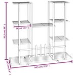 vidaXL Jardinière avec roues 94 5x24 5x91 5 cm Blanc Fer