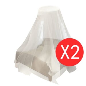 vidaXL Moustiquaire 2 Pièces Rond 56x325x230 cm