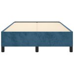 vidaXL Cadre de lit Bleu foncé 120x200 cm Velours