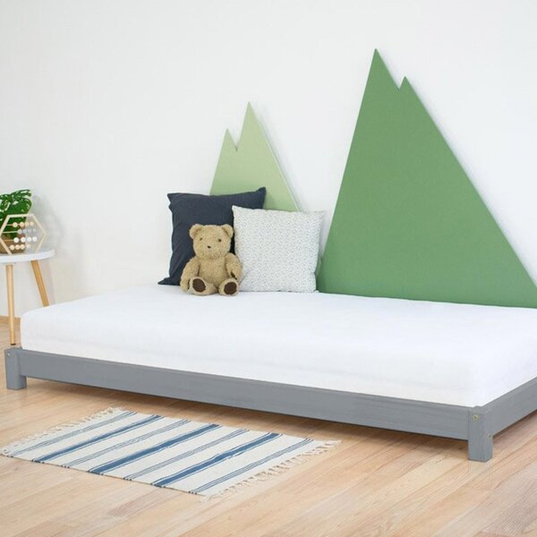 Lit simple TEENY 140 x 200 gris