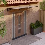 vidaXL Auvent de porte Noir 239x90 cm Polycarbonate