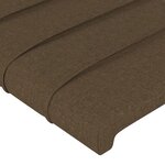 vidaXL Tête de lit avec oreilles Marron Foncé 163x16x78/88 cm Tissu