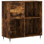 vidaXL Armoire à disques chêne fumé 84 5x38x89 cm bois d'ingénierie