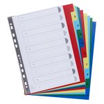 Intercalaires Imprimés Numériques Pp Couleurs 12/100e - 10 Positions - A4+ - Assorties Vives - X 20 - Exacompta