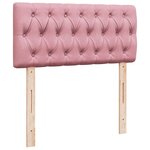 vidaXL Sommier à lattes de lit avec matelas Rose 90x200 cm Velours