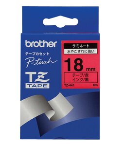 Cassette à ruban TZe-441 Largeur:18 mm noir / rouge BROTHER
