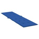 vidaXL Coussin de chaise de terrasse bleu royal (75+105)x50x4 cm