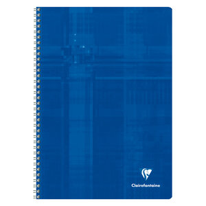 Cahier spirales clairefontaine metric - a4 21 x 29 7 cm - grands carreaux - 100 pages