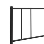 vidaXL Tête de lit métal noir 120 cm