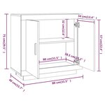 vidaXL Buffet Noir 80x40x75 cm Bois d'ingénierie