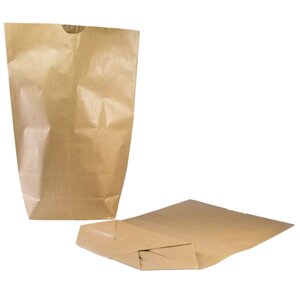 Sac en papier kraft brun à encoche – vendu par 125 unités - 49 x 33 cm  deux feuilles écornées - Bulteau Systems