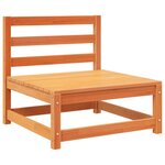 vidaXL Salon de jardin 8 Pièces marron cire bois de pin massif