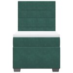 vidaXL Sommier à lattes de lit avec matelas Vert foncé 90x190 cm