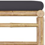 vidaXL Salon de jardin 11 Pièces avec coussins gris foncé bambou