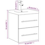 vidaXL Armoire lavabo de salle de bain avec bassin intégré blanc