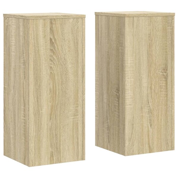 vidaXL Supports pour plantes 2 Pièces chêne sonoma bois d'ingénierie