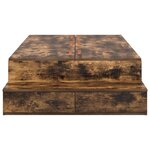 vidaXL Cadre de lit avec rangement Chêne fumé 90x190 cm
