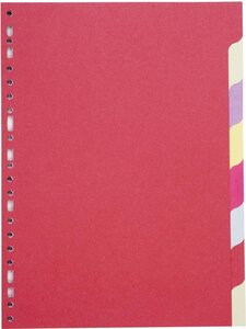 Jeu de 8 intercalaires format A4 Carte Recyclée 220g COUTAL