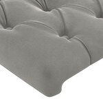 vidaXL Cadre de lit avec tête de lit Gris clair 100x200 cm Velours