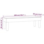 vidaXL Banc Cappuccino 100x30x30 cm Similicuir