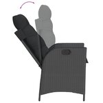 vidaXL Ensemble à manger de jardin coussins 7Pièces Noir Résine tressée